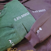 Husband and Wife Sweatshirts or Hoodies, Personalized Embroidered Gift Ideas For Married Couples