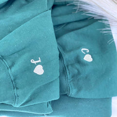 Cute Valentines Day Sweatshirt or Hoodie with Roman Numerals, Custom Embroidered Gift Ideas For Couples