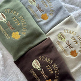 Fall Embroidered Sweatshirt, Sweatshirt Stars Hollow