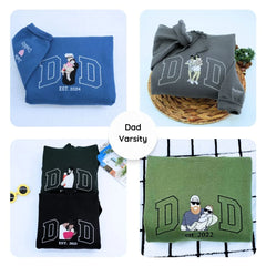 Custom Dad Life Photo Hoodie or Sweatshirt ¨C Personalized Embroidered Gift for Father¡¯s Day Birthday
