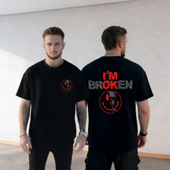 I'M BROKEN Trendy Graphic Hoodie Cool Streetwear tee hoodie