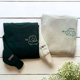 Frog Matching Hoodies or Sweatshirts, Custom Embroidered Gift, Valentines Idea For Couples