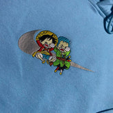 LIMITED ONE PIECE LUFFY AND ZORO ZOFFY X EMBROIDERED ANIME HOODIE
