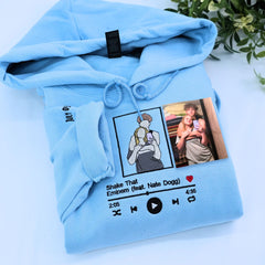 Custom Playlist Hoodie with Photo and Your Song Name