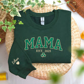 Mama St Patrick's Day Sweatshirt or Hoodie, Custom Embroidered Gift for Lucky Mama