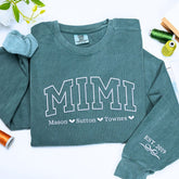 Mimi T-shirt / Sweatshirt - Embroidered Unique Gift for Mimi with Kids Names on Chest