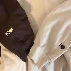 Cute Valentines Day Sweatshirt or Hoodie with Roman Numerals, Custom Embroidered Gift Ideas For Couples