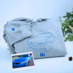 Custom Embroidered Car Hoodie, Sweatshirt, Personalized Car Gifts for Him