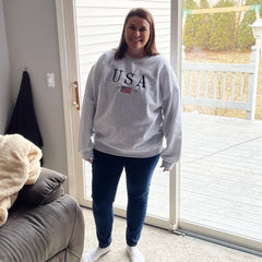 Embroidered USA Flag 1776 Sweatshirt or Hoodie – 4th of July Patriotic Apparel