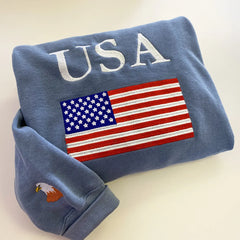 Embroidered Flag of the United States Shirt