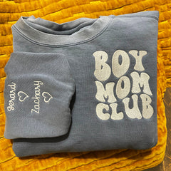 Cool Dads Club Sweatshirt or Hoodie with Embroidred Kids Names or Quote on Sleeve