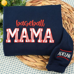 Baseball Mama Sweatshirt, Custom Embroidered Gifts for Baseball Mom