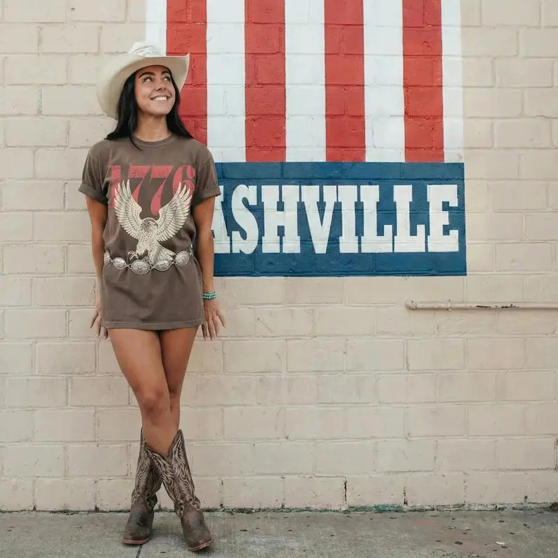 Vintage 1776 Bald Eagle Graphic Women’s T‑Shirt 🦅🇺🇸
