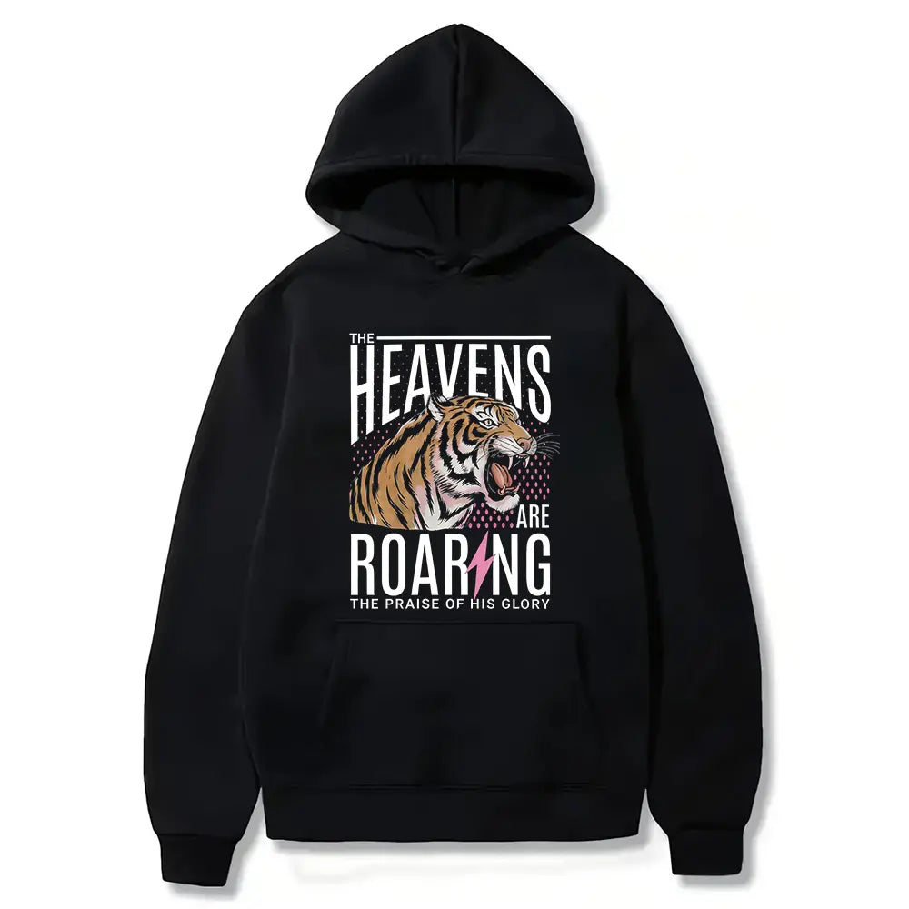 Roaring Heavens Christian Pullover | Faith-Based Tiger Tee hoodie sweatshirt