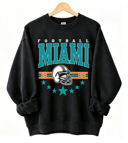 Vintage City Football Crewneck Sweatshirt, Retro Helmet Graphic Unisex Pullover for Game Day Tailgate