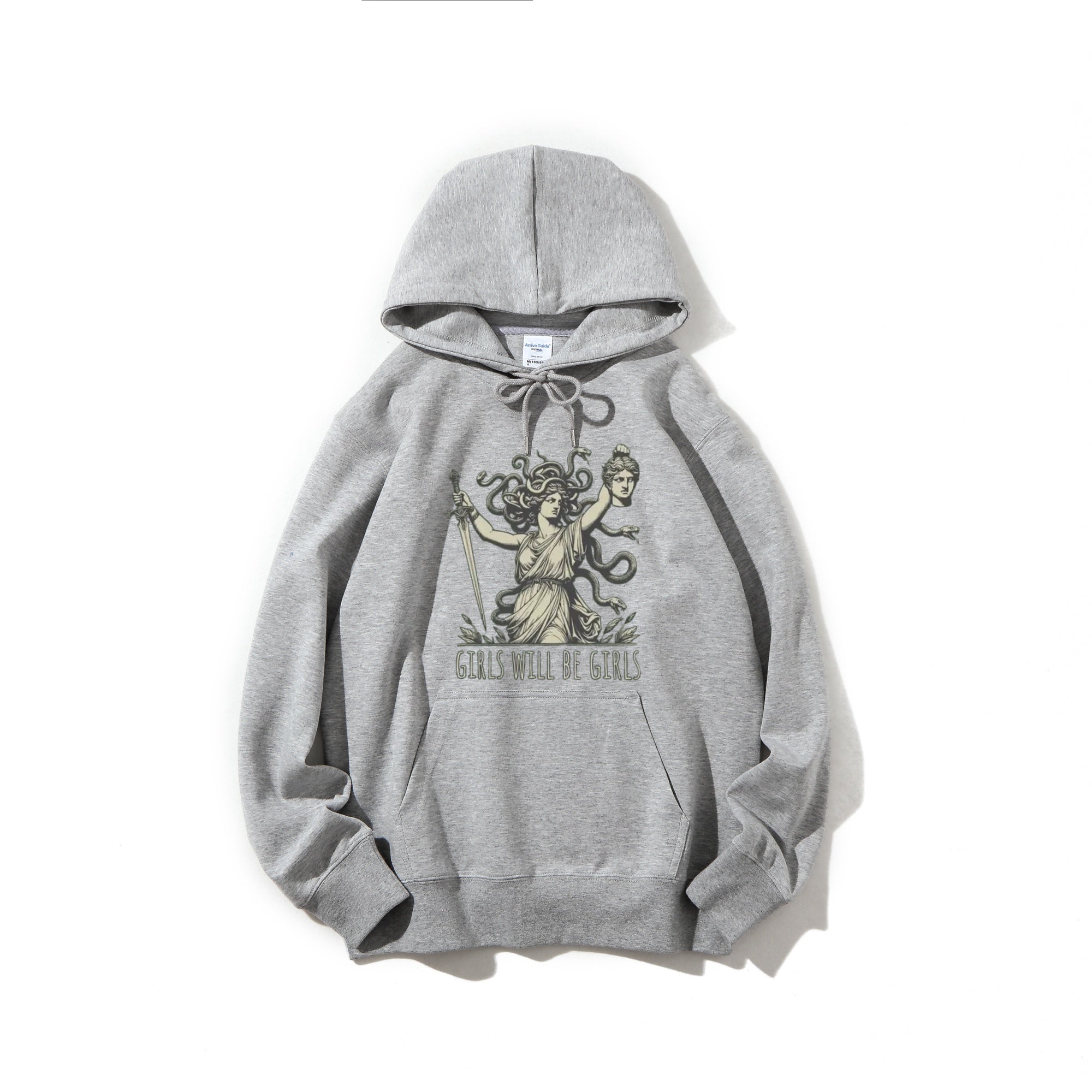 Trendy Medusa With The Head of Perseus Girl Power Shirt Short-Sleeve Hooded Sweatshirt Bestseller