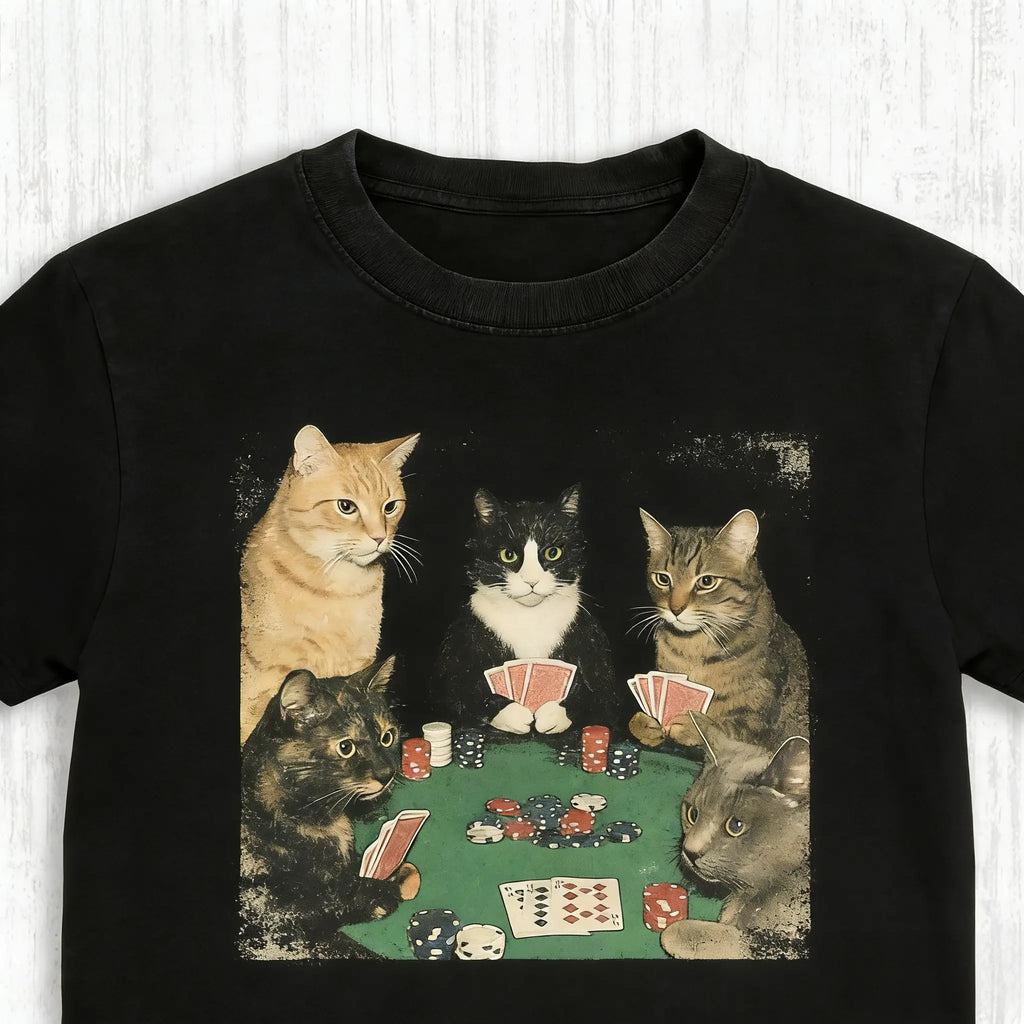 Cats Playing Poker Vintage Graphic T‑Shirt Sweatshirt Hoodie