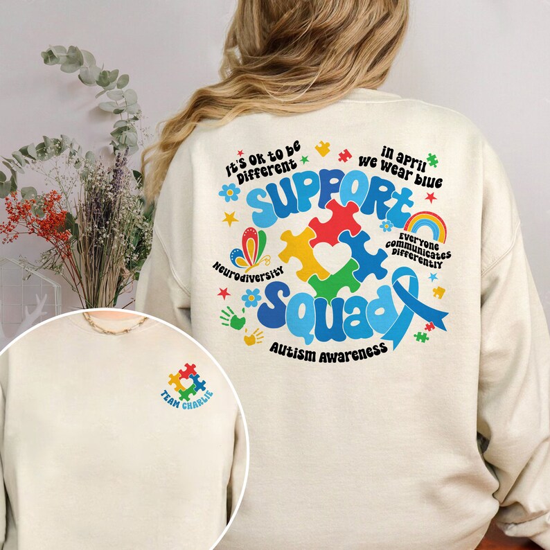 Autism T-shirt, Autism Awareness Sweatshirt/Hoodie, Family Autism Support Squad, Autism Mom Shirt
