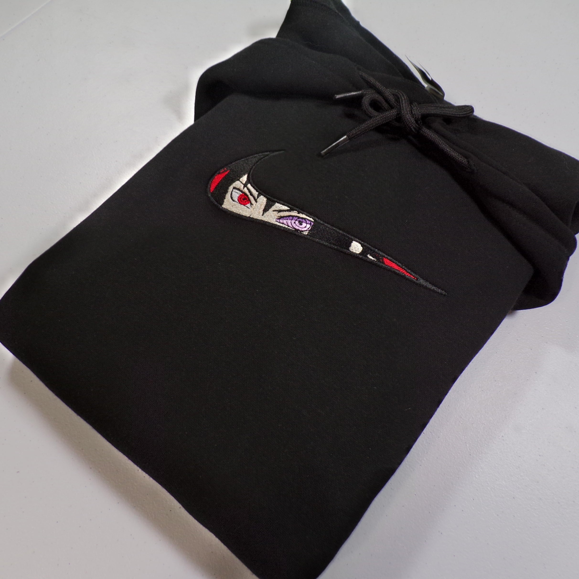 LIMITED NARUTO SASUKE UCHIHA RINNEGAN X EMBROIDERED ANIME HOODIE