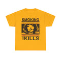 Vintage Distressed Asian Street Art Graphic Crew Neck Tee