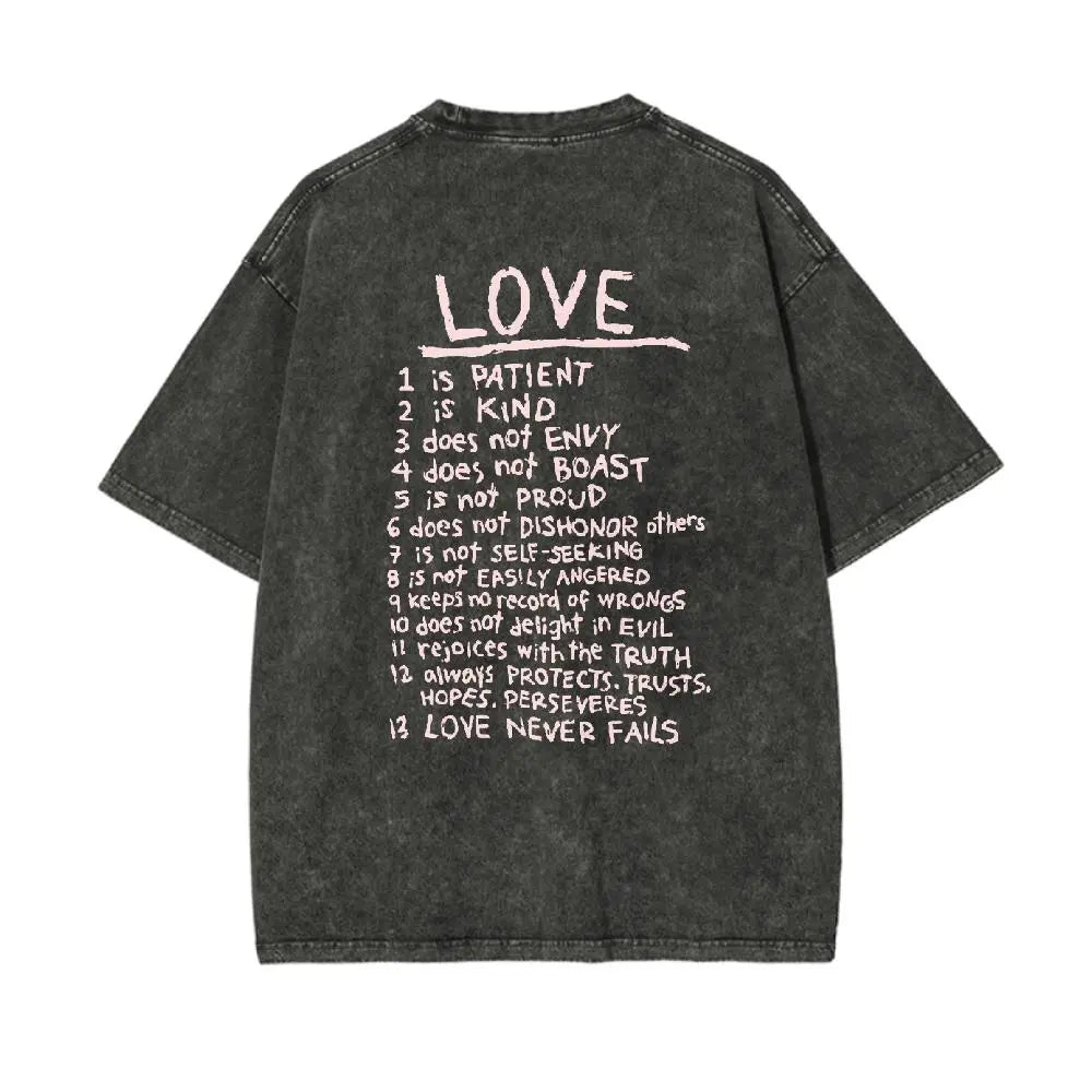 "Love Like Jesus" Heart Graphic Washed Tee