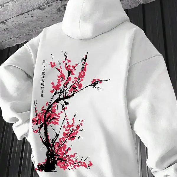 Japanese Plum Blossom Print Hoodie sweatshirt Tee – Cozy Streetwear with Free Worldwide Shipping