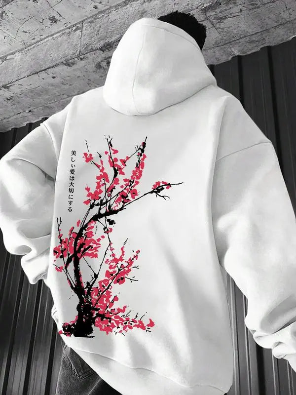 Japanese Plum Blossom Print Hoodie sweatshirt Tee – Cozy Streetwear with Free Worldwide Shipping