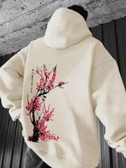 Japanese Plum Blossom Print Hoodie sweatshirt Tee – Cozy Streetwear with Free Worldwide Shipping