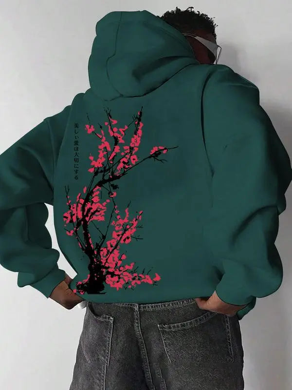 Japanese Plum Blossom Print Hoodie sweatshirt Tee – Cozy Streetwear with Free Worldwide Shipping