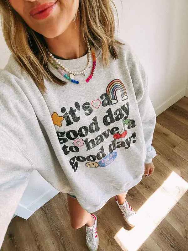 Today is a great day Hooded sweatshirt Short-sleeve sweatshirt Holiday gift