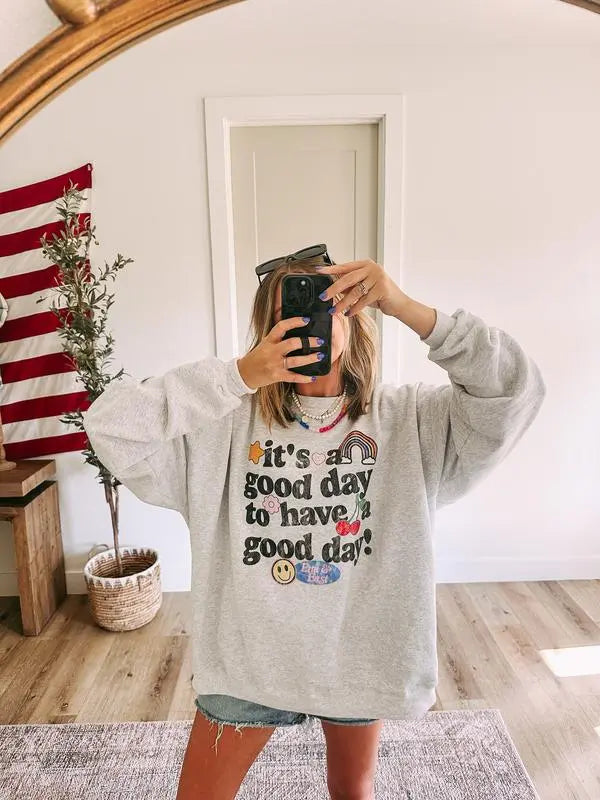 Today is a great day Hooded sweatshirt Short-sleeve sweatshirt Holiday gift