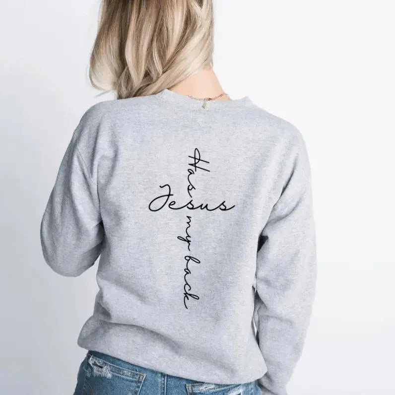 Jesus Behind Me Short-Sleeve Sweatshirt Hoodie Casual Wear