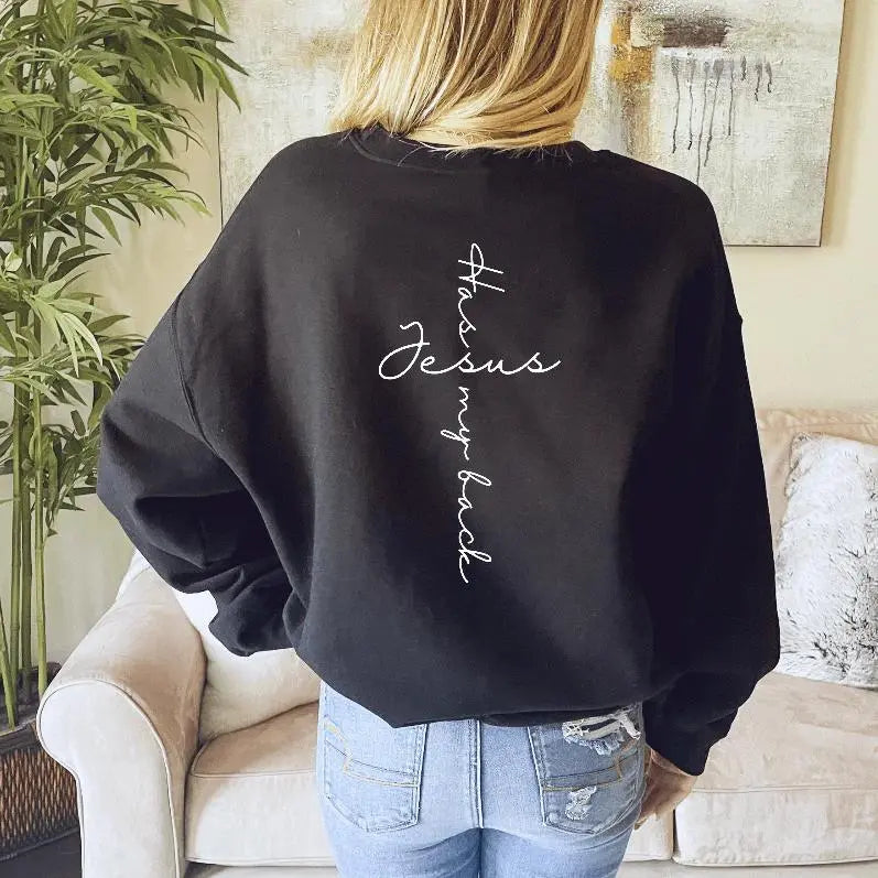 Jesus Behind Me Short-Sleeve Sweatshirt Hoodie Casual Wear