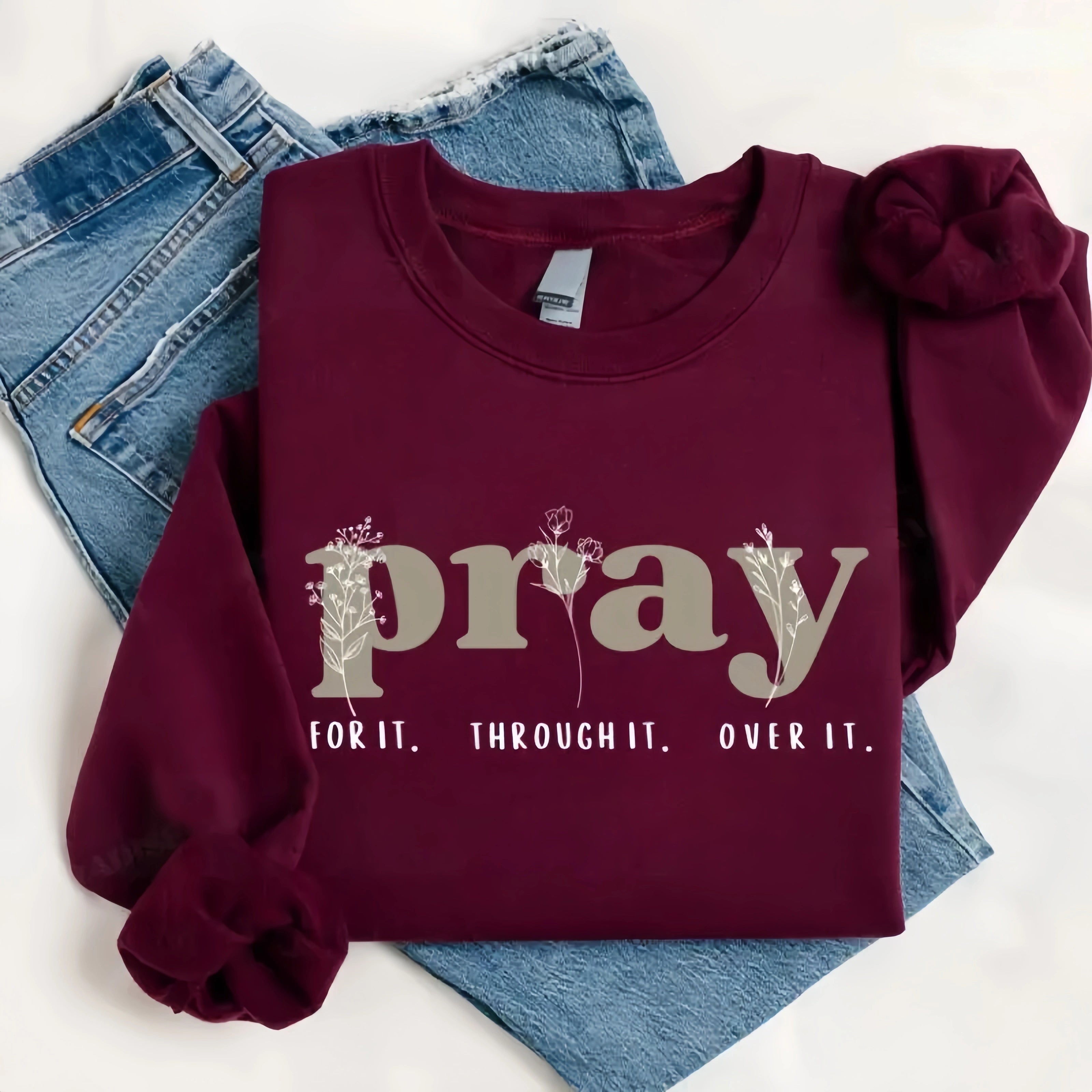 Faith Prayer Short-Sleeve Sweatshirt Hoodie Gift