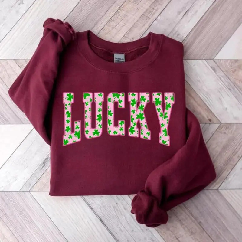 Lucky Short-Sleeve Hoodie Sweatshirt Holiday Gift St. Patrick's Day