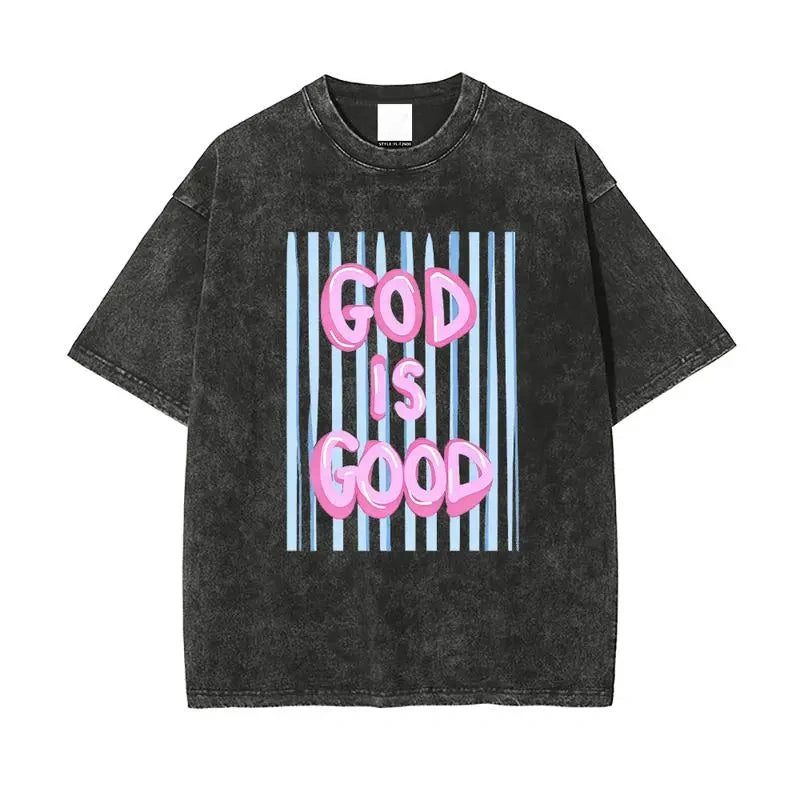 God Is Good Oversized Washed Tee ✝️