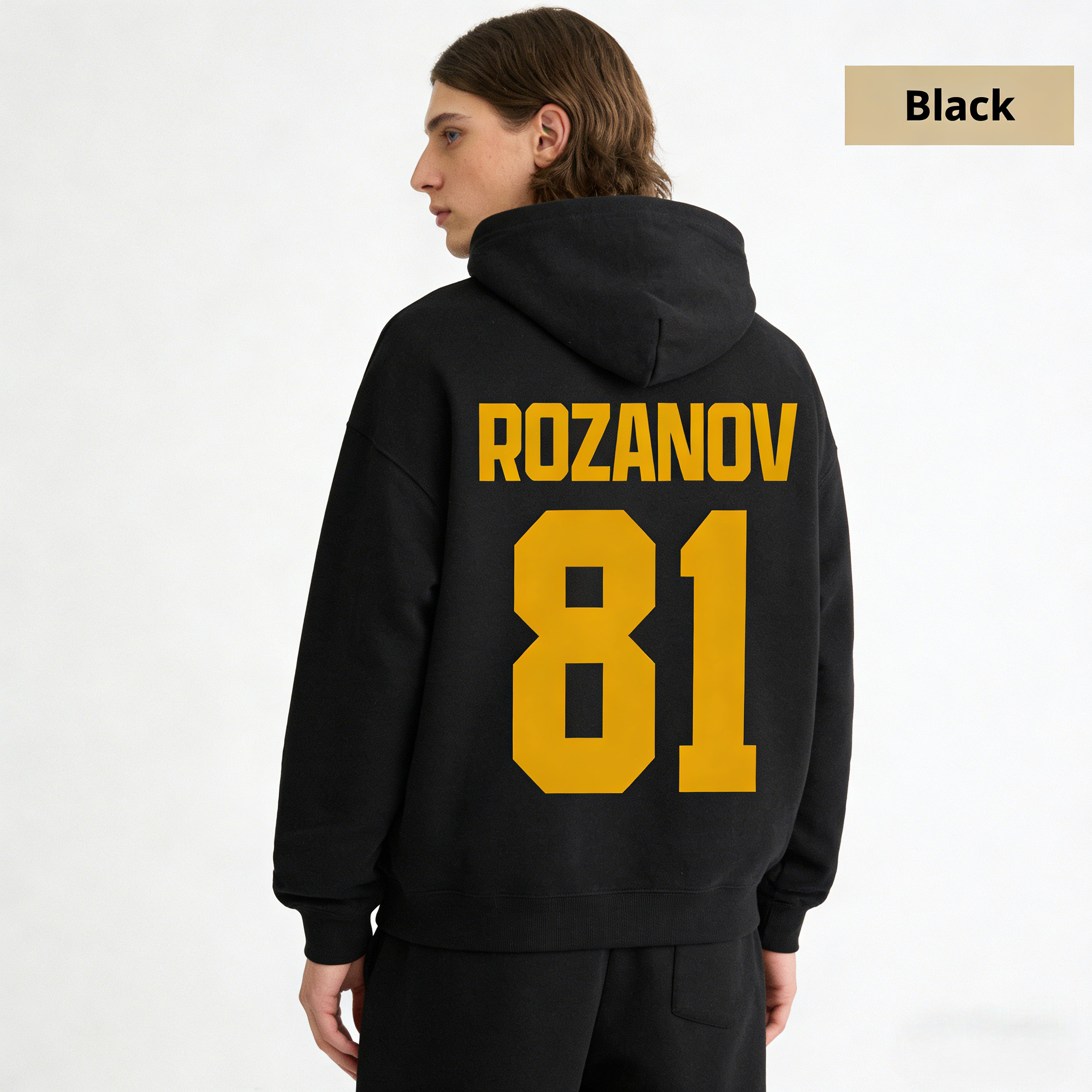 Classic Boston Raiders Hockey Hoodie | Rozanov #81 Fan Apparel