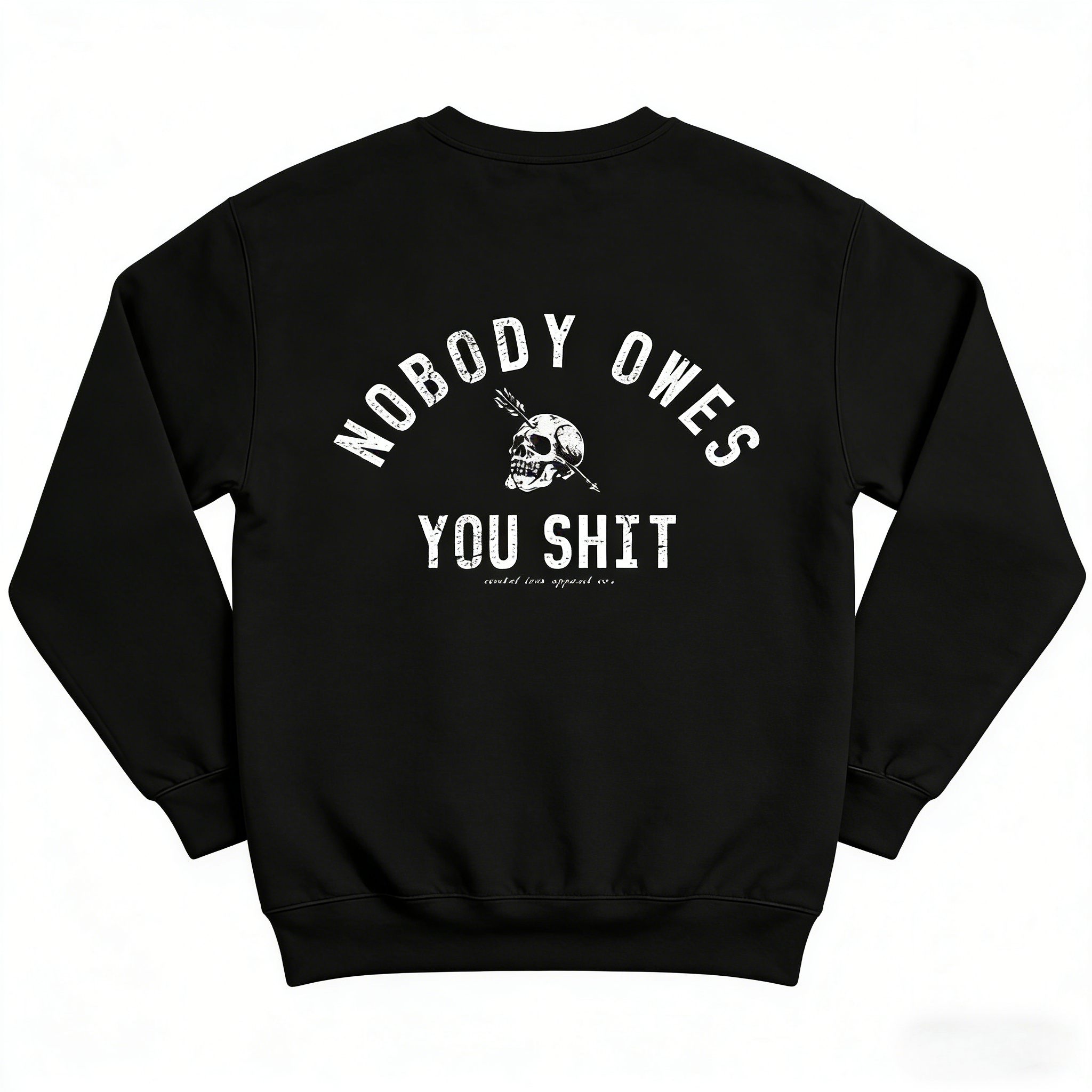 Nobody Owes You Shit – Skull & Arrow Hoodie Tee sweatshirt