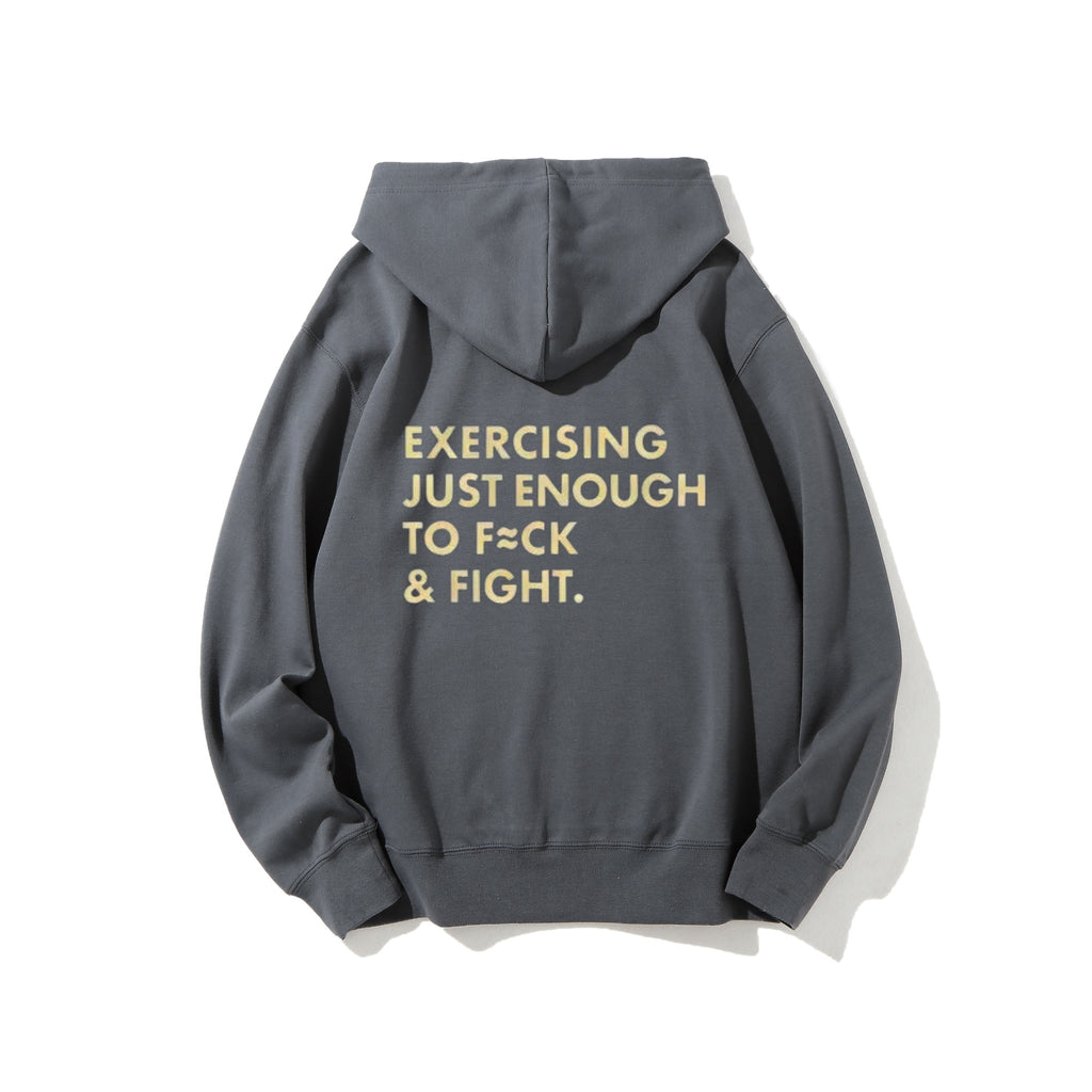 xercising Just Enough Funny Gym Hoodie tee sweatshirt