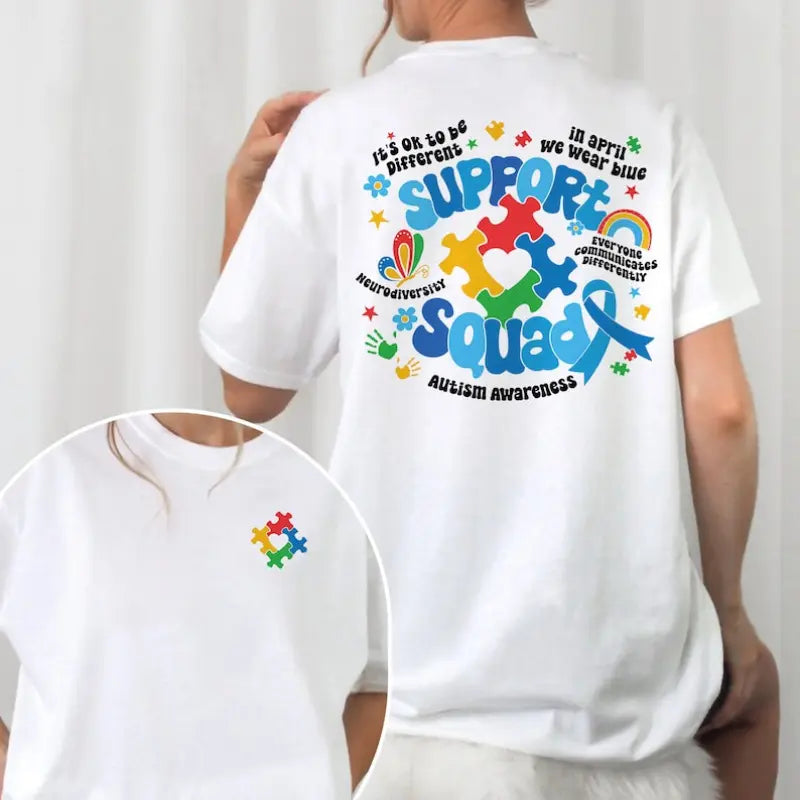 Autism T-shirt, Autism Awareness Sweatshirt/Hoodie, Family Autism Support Squad, Autism Mom Shirt