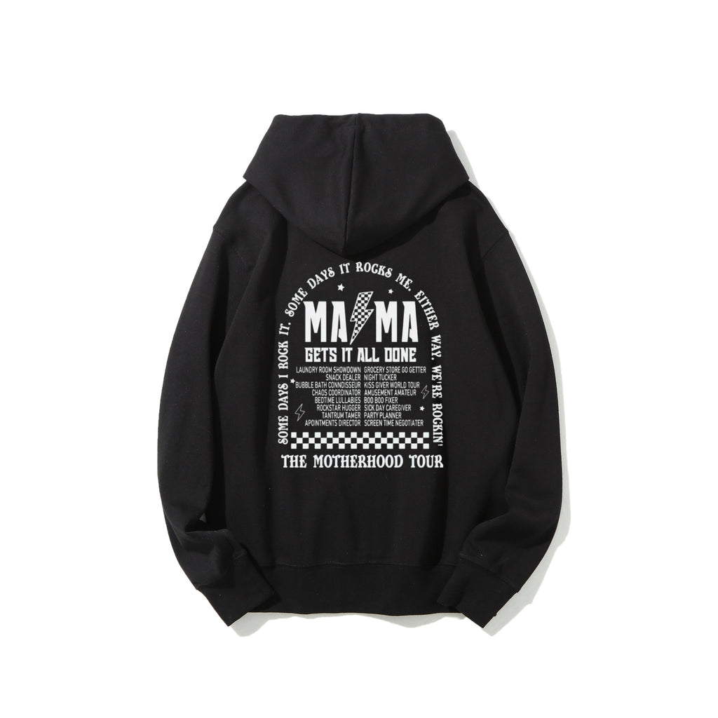 Rock Mom Theme Short-Sleeve Hoodie Sweatshirt Mother's Day Gift