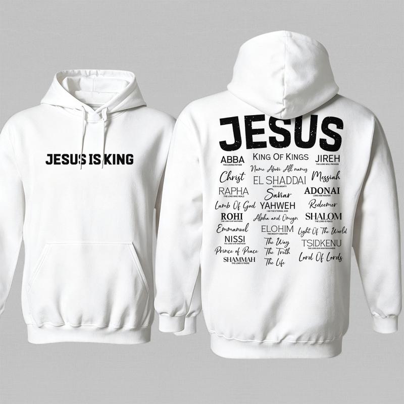 👑 JESUS IS KING Christian Graphic T-Shirt & Crewneck Sweatshirt Hoodie ✝️