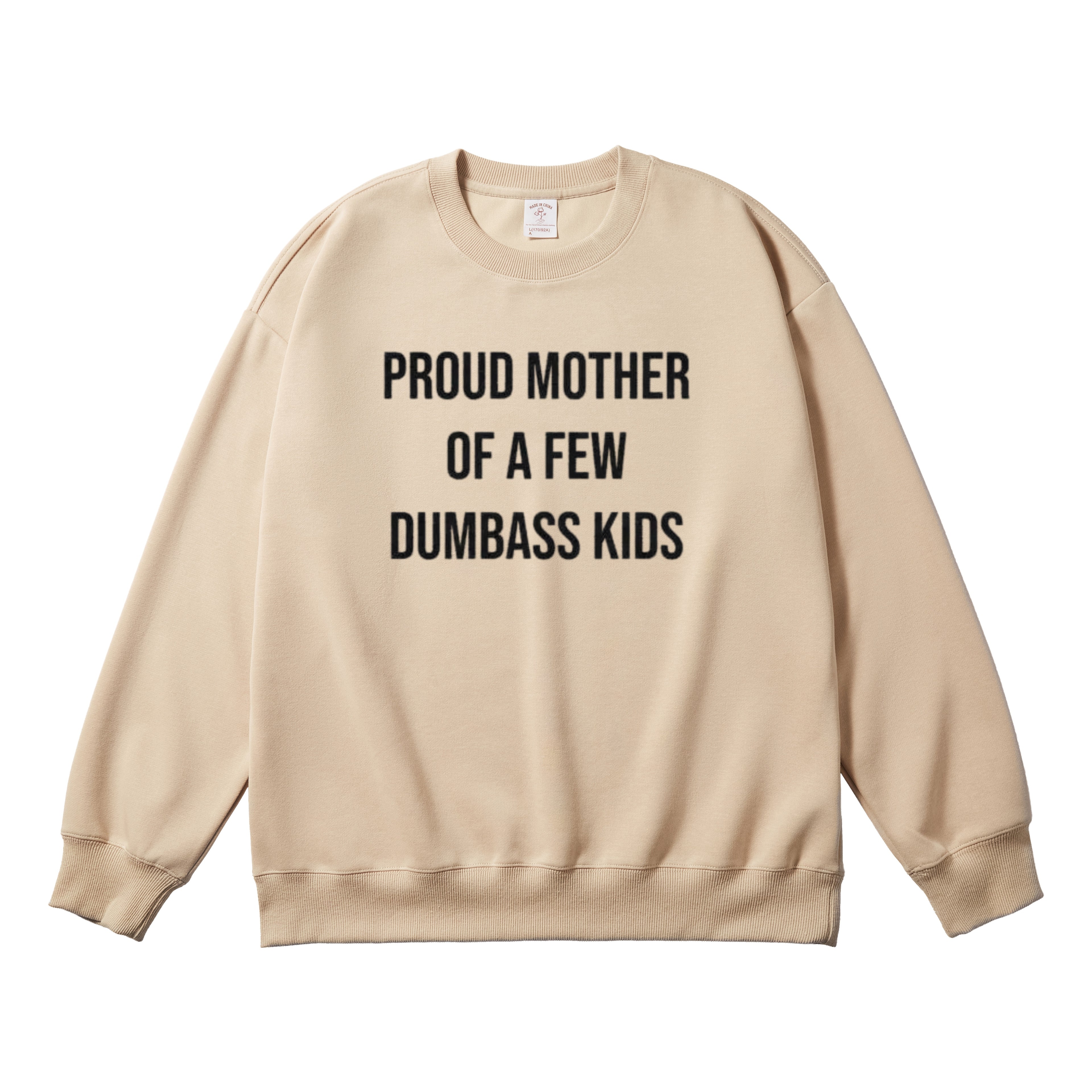 Mother's Day Gift Short-Sleeve Hoodie Sweatshirt with Humorous Parent-Child Theme