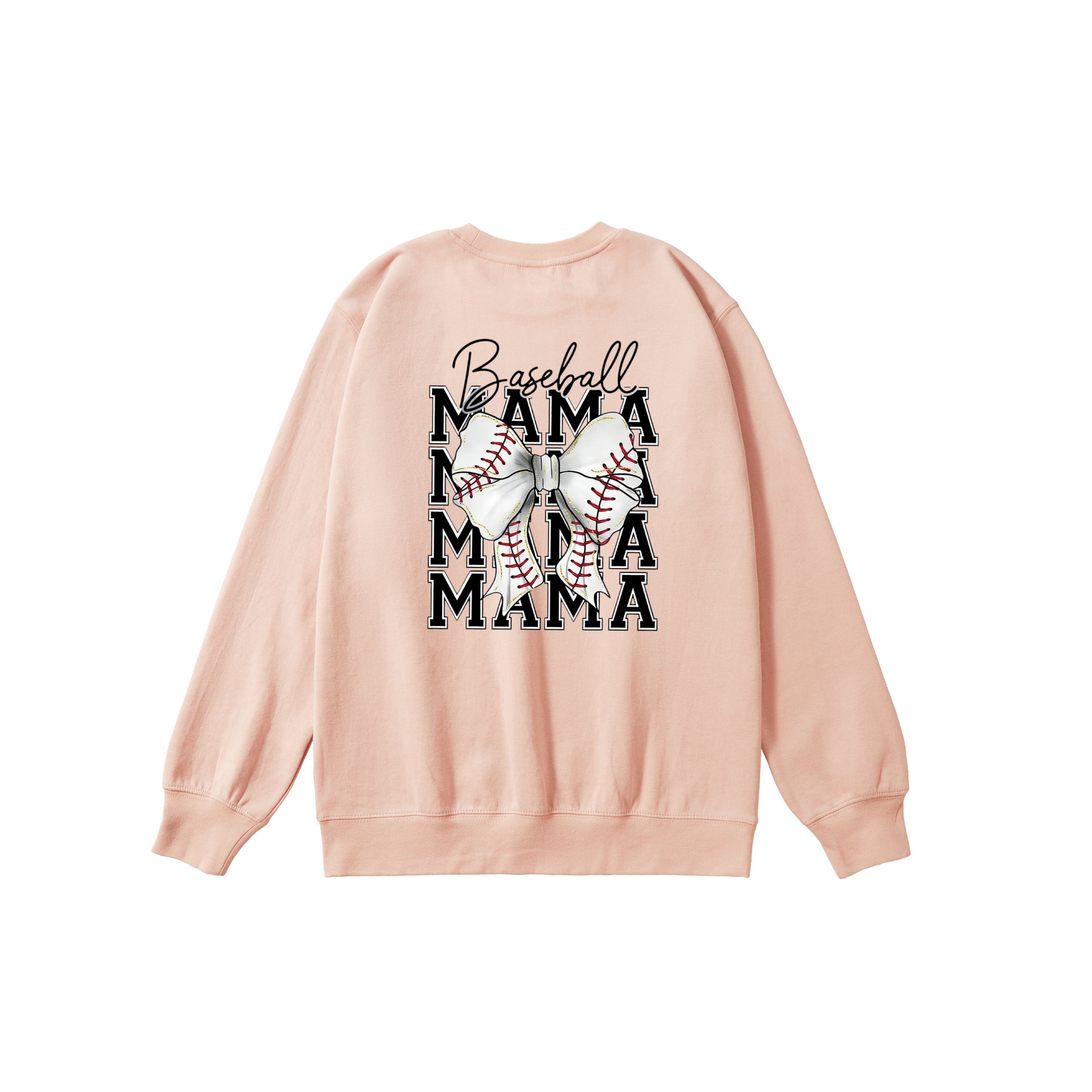 Baseball Mom Hooded Sweatshirt (Short-Sleeve) — Featuring a plaid bow and baseball design, the perfect Mother’s Day gift for game day