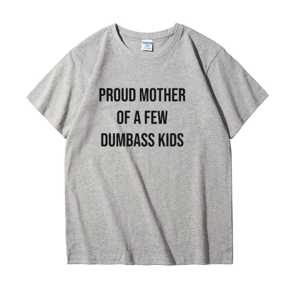 Mother's Day Gift Short-Sleeve Hoodie Sweatshirt with Humorous Parent-Child Theme