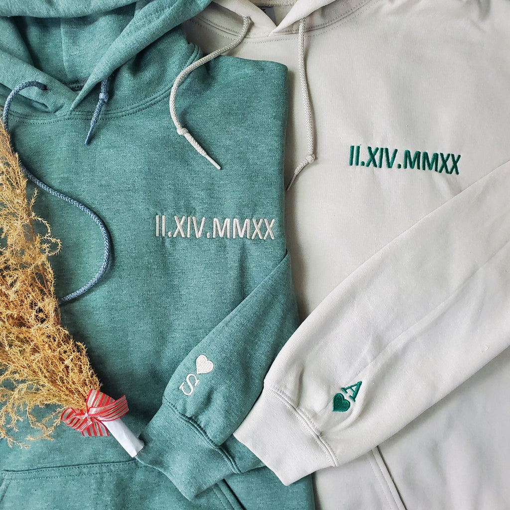 Husband and Wife Sweatshirts or Hoodies, Personalized Embroidered Gift Ideas For Married Couples