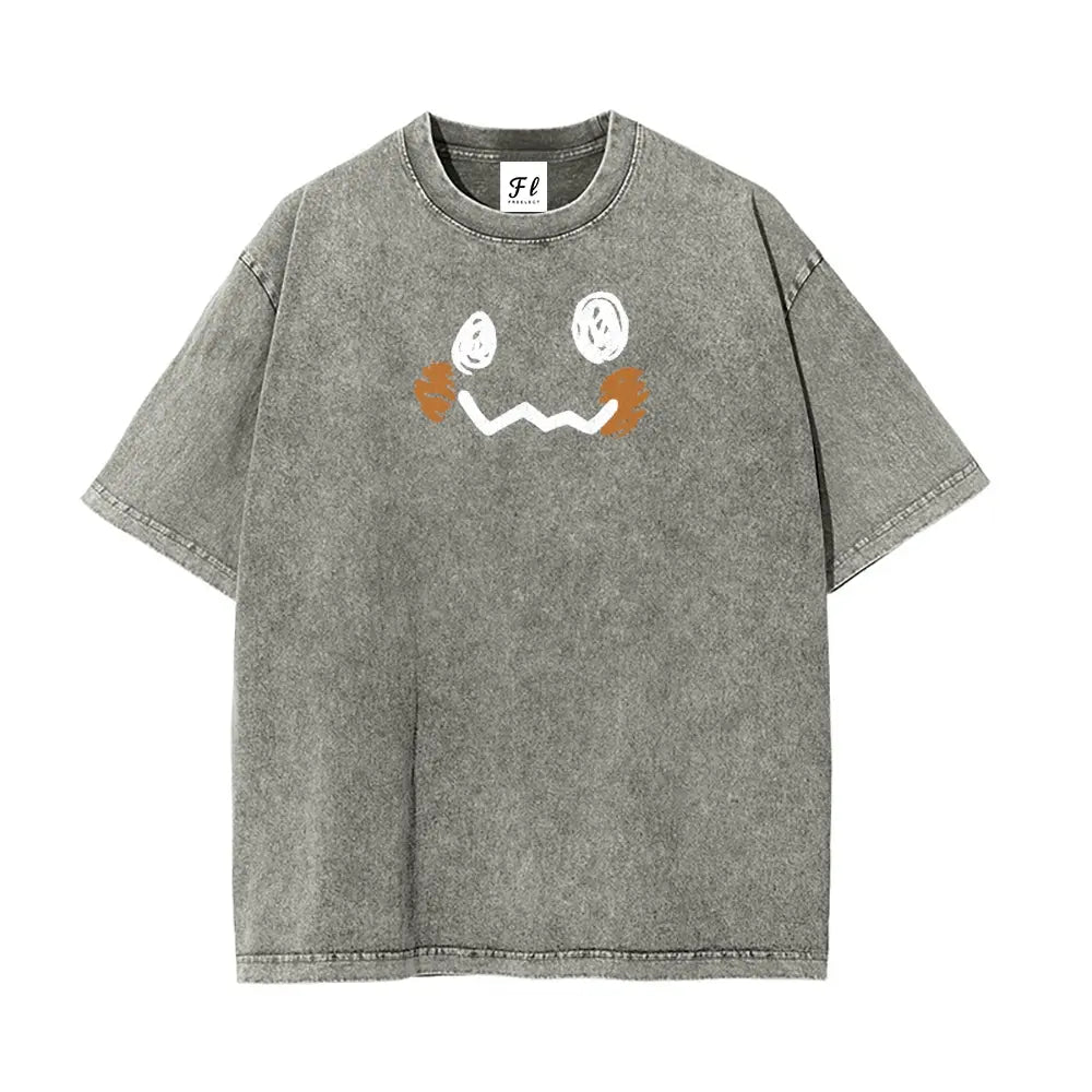 Mimikyu Double-Sided Washed Black Tee