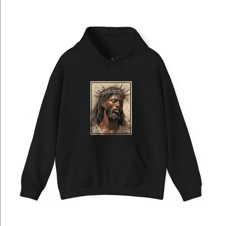 Black Jesus Crown Of Thorns Vintage Graphic Tee Sweatshirt Hoodie