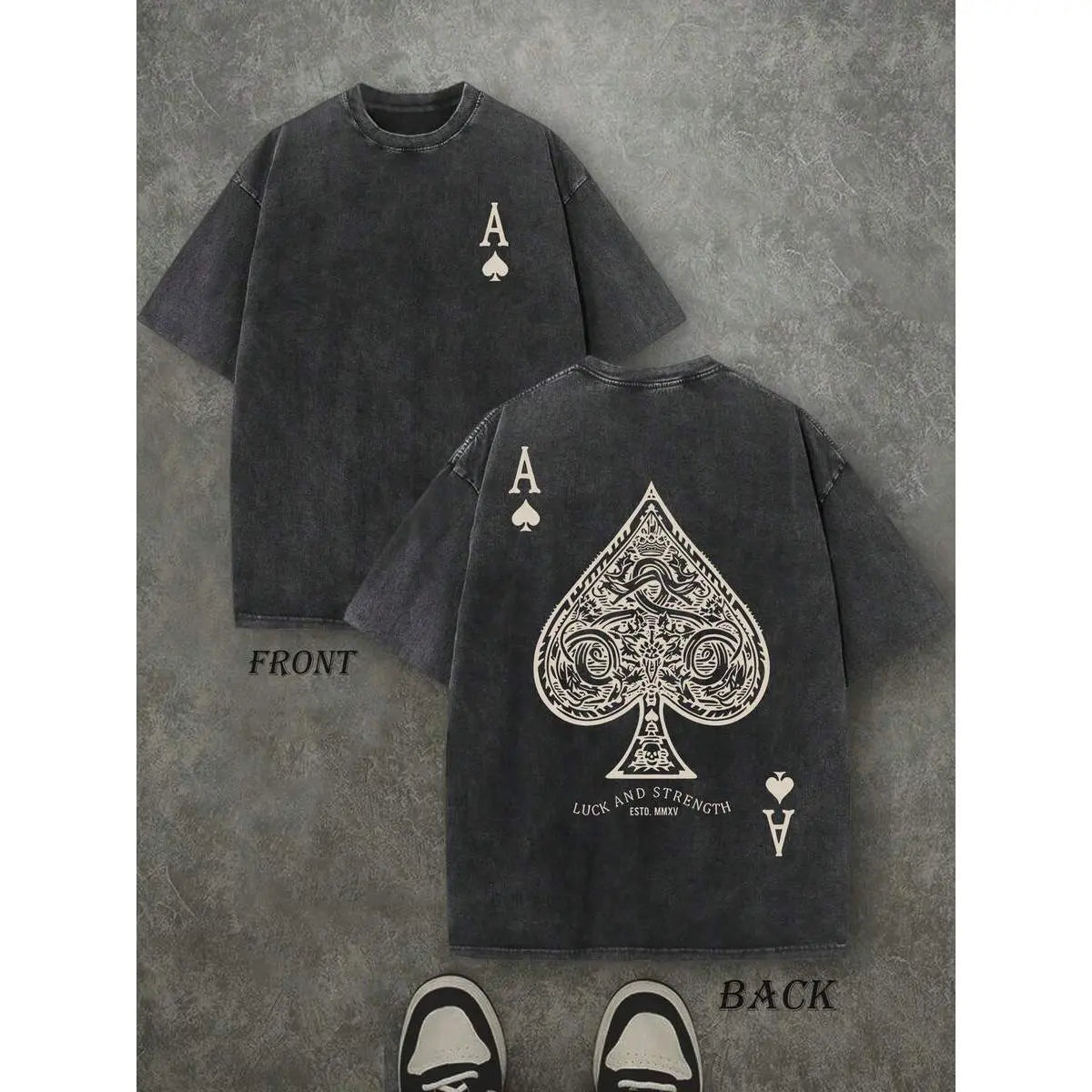 ♠️ Ace of Spades Vintage Washed Unisex Tee