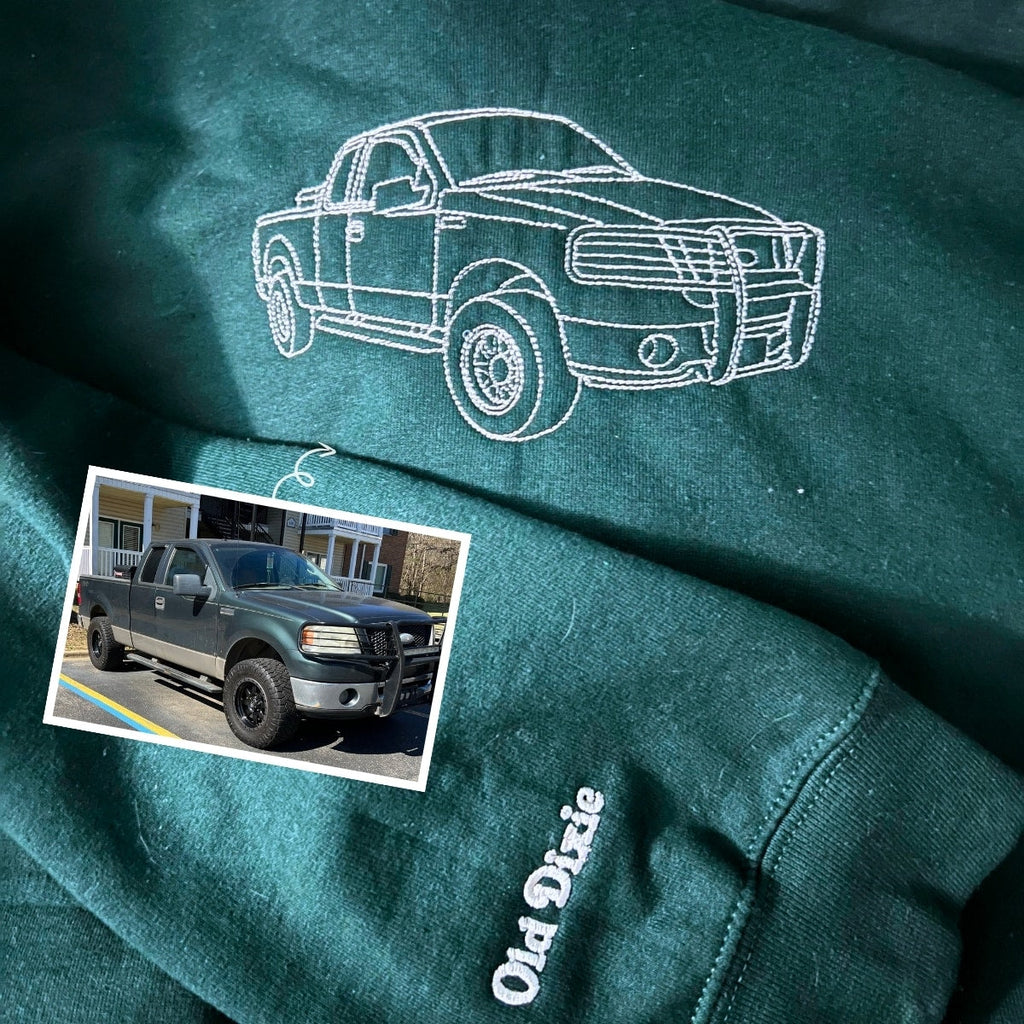 Custom Embroidered Car Sweatshirt or Hoodie, Anniversary Gifts for Car Boyfriend